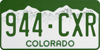 CO license plate 944CXR