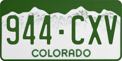 CO license plate 944CXV