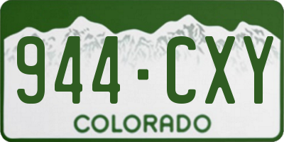 CO license plate 944CXY