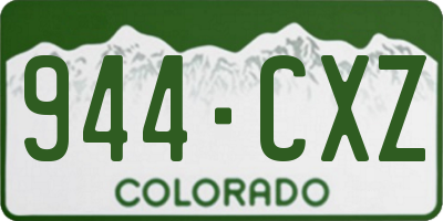 CO license plate 944CXZ