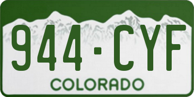 CO license plate 944CYF