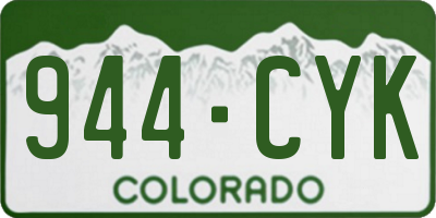 CO license plate 944CYK