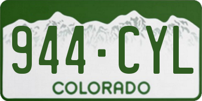 CO license plate 944CYL