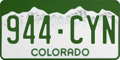 CO license plate 944CYN