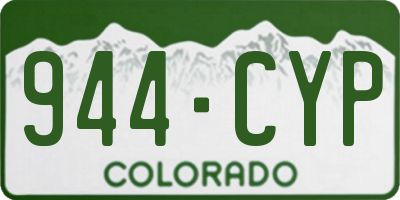 CO license plate 944CYP
