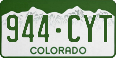 CO license plate 944CYT