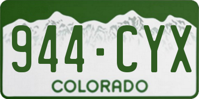 CO license plate 944CYX