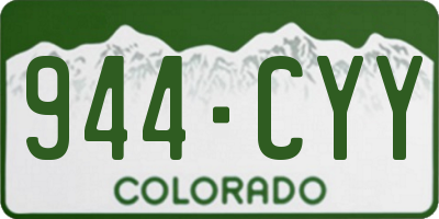 CO license plate 944CYY