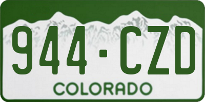 CO license plate 944CZD
