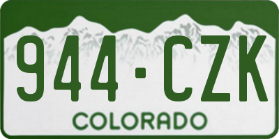 CO license plate 944CZK