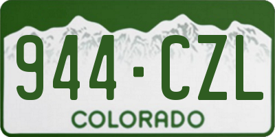 CO license plate 944CZL