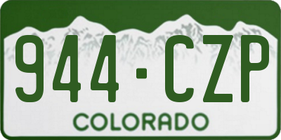 CO license plate 944CZP