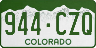 CO license plate 944CZQ