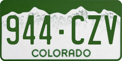CO license plate 944CZV