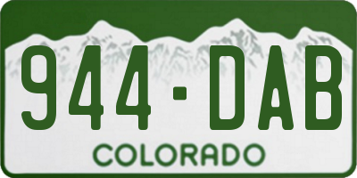 CO license plate 944DAB