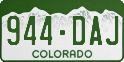 CO license plate 944DAJ