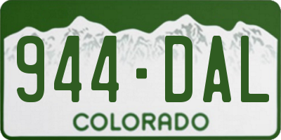 CO license plate 944DAL