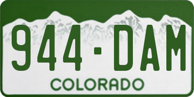 CO license plate 944DAM