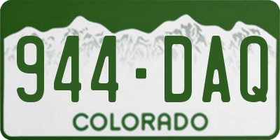 CO license plate 944DAQ