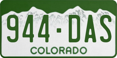 CO license plate 944DAS