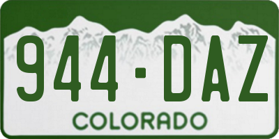 CO license plate 944DAZ