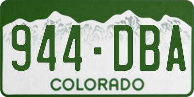 CO license plate 944DBA