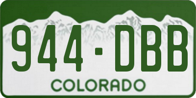 CO license plate 944DBB