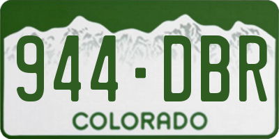 CO license plate 944DBR