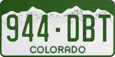 CO license plate 944DBT
