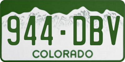 CO license plate 944DBV