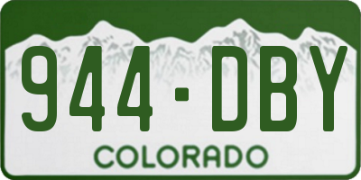 CO license plate 944DBY