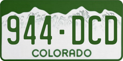 CO license plate 944DCD