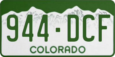 CO license plate 944DCF