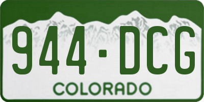 CO license plate 944DCG
