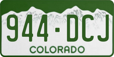 CO license plate 944DCJ