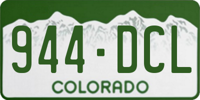 CO license plate 944DCL