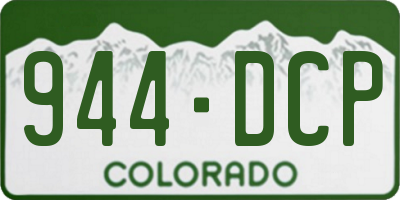 CO license plate 944DCP