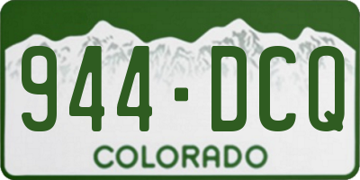 CO license plate 944DCQ