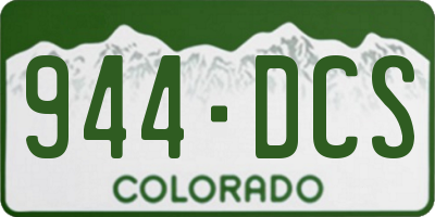 CO license plate 944DCS