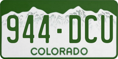 CO license plate 944DCU