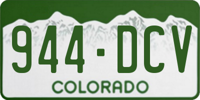 CO license plate 944DCV