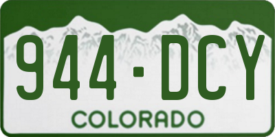 CO license plate 944DCY