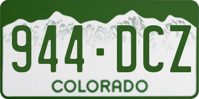 CO license plate 944DCZ