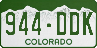 CO license plate 944DDK