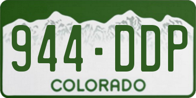 CO license plate 944DDP