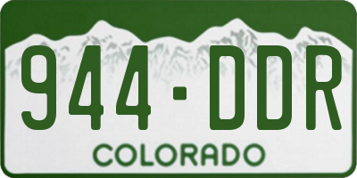 CO license plate 944DDR