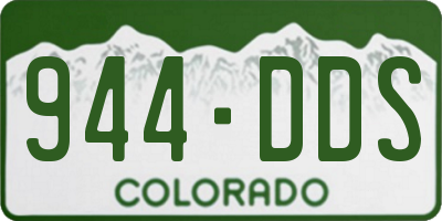 CO license plate 944DDS