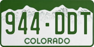 CO license plate 944DDT