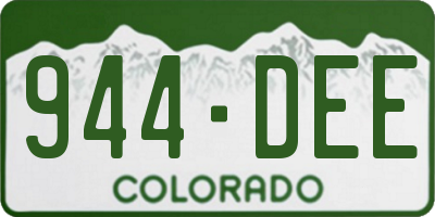 CO license plate 944DEE