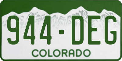 CO license plate 944DEG